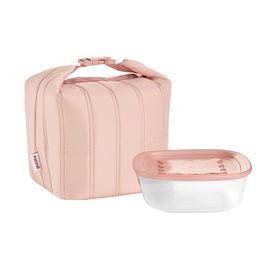 Набор из термосумки и контейнера Handy Bio, 1,4 л, розовый, Guzzini