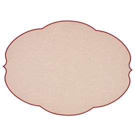 Салфетка подстановочная овальная Flowers, 48,8х36 см, розовая, Guzzini