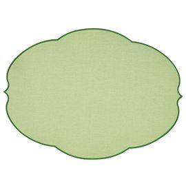 Салфетка подстановочная овальная Flowers, 48,8х36 см, зеленая, Guzzini