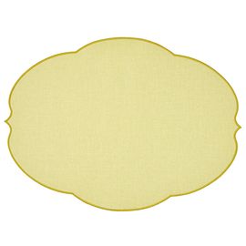 Салфетка подстановочная овальная Flowers, 48,8х36 см, желтая, Guzzini