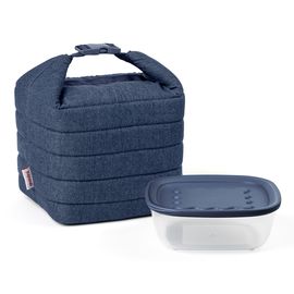 Набор из термосумки и контейнера Handy Bio, 1,4 л, синий, Guzzini