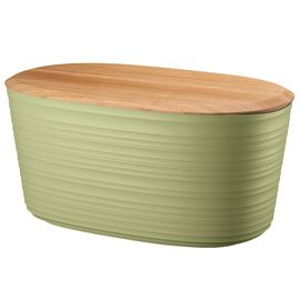 Хлебница с бамбуковой крышкой Tierra, 10 л, светло-зеленая, Guzzini