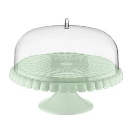 Блюдо для торта с крышкой Tiffany, 30 см, зеленое, Guzzini