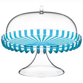 Блюдо для торта с крышкой Dolcevita, 31 см, бирюзовое, Guzzini
