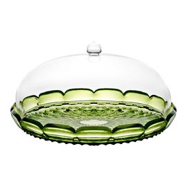 Блюдо сервировочное с крышкой Vanity, 30 см, зеленое, Guzzini