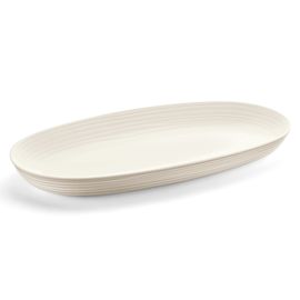 Блюдо сервировочное Tierra, 22,9х41х4,2 см, молочно-белое, Guzzini