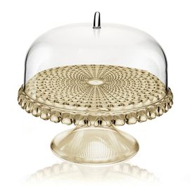 Блюдо для торта с крышкой, Tiffany, ?30 см, бежевое, Guzzini