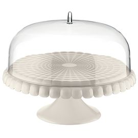 Блюдо для торта с крышкой Tiffany, 36 см, молочно-белое, Guzzini