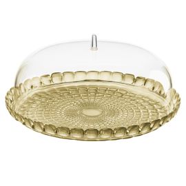 Блюдо сервировочное с крышкой Tiffany, ?35 см, бежевое, Guzzini