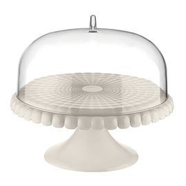 Блюдо для торта с крышкой Tiffany, 30 см, молочно-белое, Guzzini