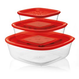 Набор контейнеров Forme Casa, красный, 3 шт., Guzzini