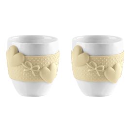 Набор чашек для эспрессо Love, 80 мл, желтый, 2 шт., Guzzini