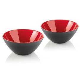 Набор мисок My Fusion, ?12 см, черно-красный, 2 шт., Guzzini