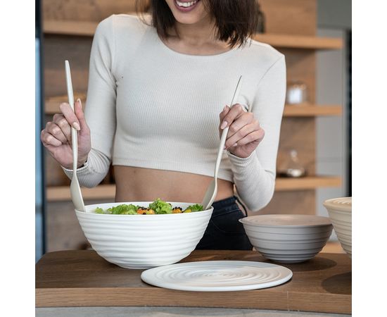 Миска с крышкой Tierra, 25 см, молочная, Guzzini, изображение 2