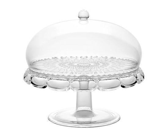 Блюдо для торта с крышкой Vanity, 30 см, прозрачное, Guzzini