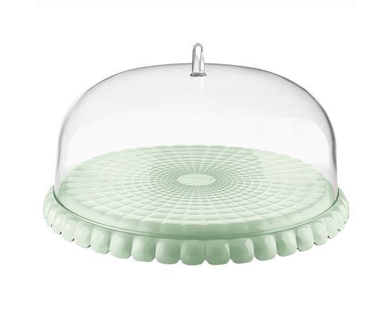 Блюдо сервировочное с крышкой Tiffany, 30 см, зеленое, Guzzini