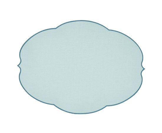 Салфетка подстановочная овальная Flowers, 48,8х36 см, голубая, Guzzini