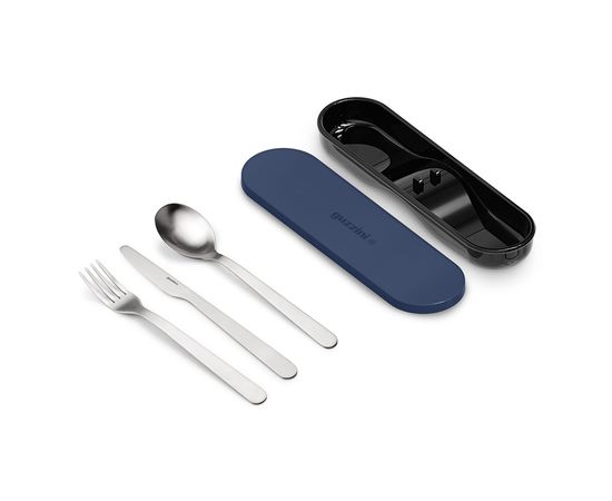 Набор из ланч-бокса и приборов Store & Go, синий, Guzzini, изображение 3