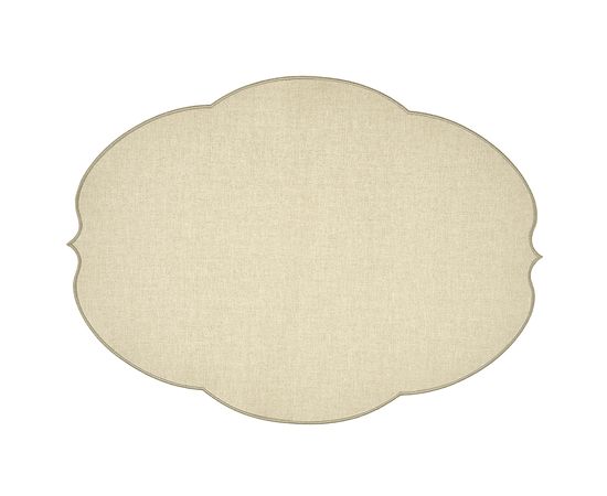 Салфетка подстановочная овальная Flowers, 48,8х36 см, серая, Guzzini