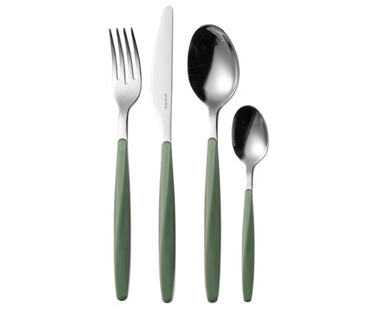 Набор из 24 столовых приборов Cutlery My Fusion, оливковый, Guzzini