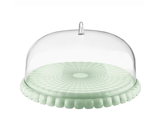 Блюдо сервировочное с крышкой Tiffany, 36 см, зеленое, Guzzini