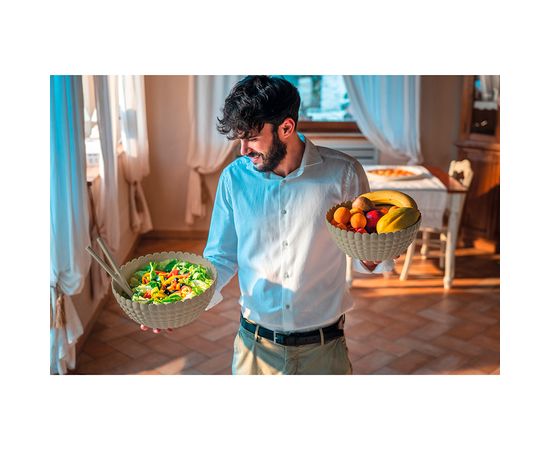 Салатник Tiffany, 3 л, серо-бежевый, Guzzini, изображение 3