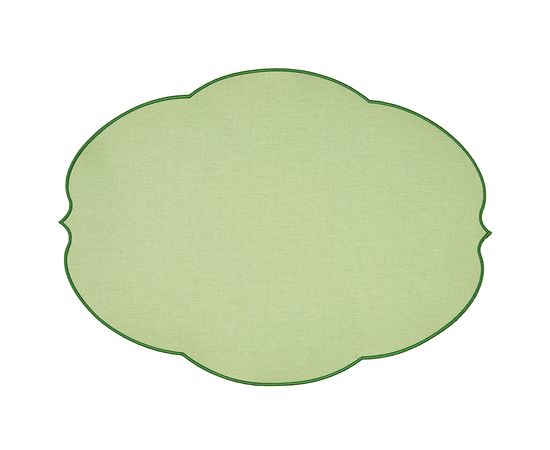 Салфетка подстановочная овальная Flowers, 48,8х36 см, зеленая, Guzzini