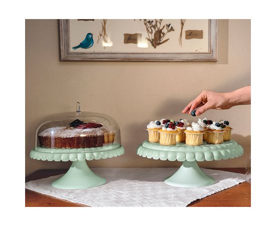 Блюдо для торта с крышкой Tiffany, 30 см, зеленое, Guzzini, изображение 3