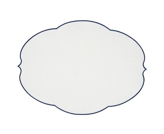 Салфетка подстановочная овальная Flowers, 48,8х36 см, белая, Guzzini