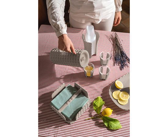 Салфетница квадратная Tiffany, серо-бежевая, Guzzini, изображение 2