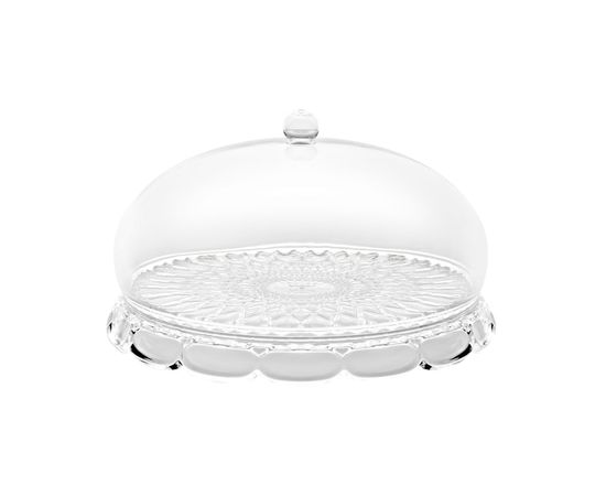 Блюдо сервировочное с крышкой Vanity, 30 см, прозрачное, Guzzini, изображение 4