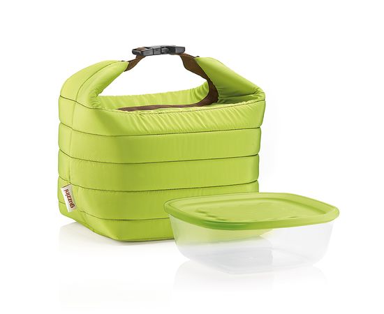 Набор из термосумки и контейнера Handy, 1,4 л, зеленый, Guzzini