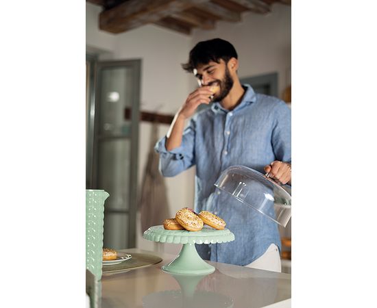 Блюдо для торта с крышкой Tiffany, 30 см, зеленое, Guzzini, изображение 2