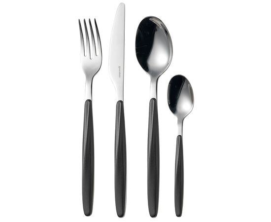 Набор из 24 столовых приборов Cutlery My Fusion, черные, Guzzini