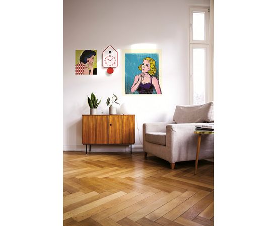 Часы настенные с маятником QQ-UP, красные, Guzzini, изображение 2