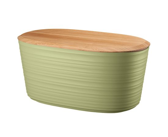 Хлебница с бамбуковой крышкой Tierra, 10 л, светло-зеленая, Guzzini