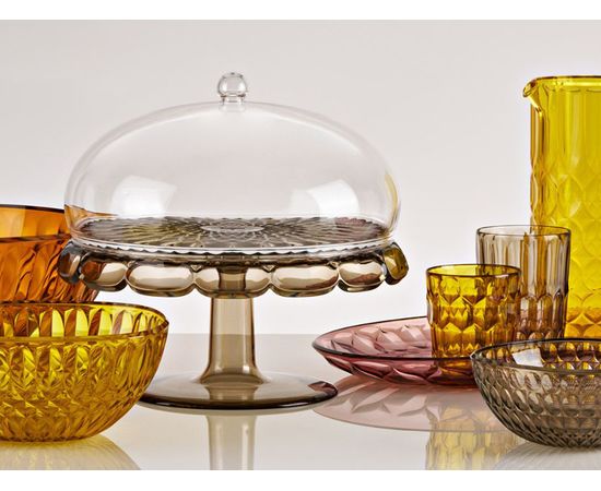 Блюдо для торта с крышкой Vanity, 30 см, коричневое, Guzzini, изображение 2