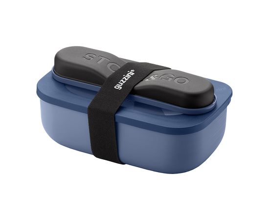 Набор из ланч-бокса и приборов Store & Go, синий, Guzzini