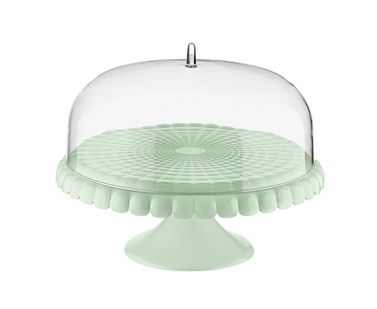 Блюдо для торта с крышкой Tiffany, 30 см, зеленое, Guzzini