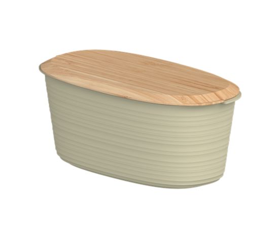 Хлебница с бамбуковой крышкой Tierra, 31,5х16,4х12,9 см, бежевая, Guzzini