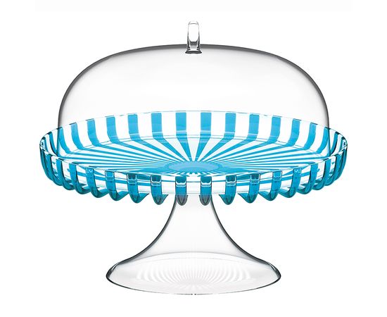 Блюдо для торта с крышкой Dolcevita, 31 см, бирюзовое, Guzzini