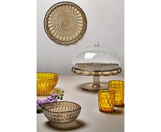 Блюдо сервировочное с крышкой Vanity, 30 см, коричневое, Guzzini, изображение 2