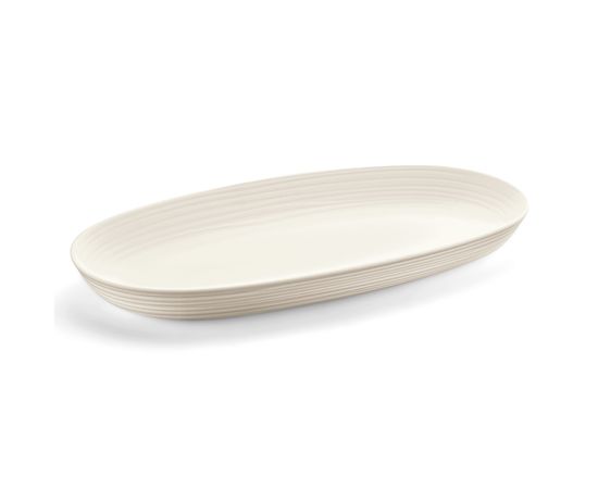 Блюдо сервировочное Tierra, 22,9х41х4,2 см, молочно-белое, Guzzini