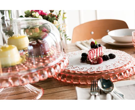 Блюдо для торта с крышкой, Tiffany, ?30 см, голубое, Guzzini, изображение 3