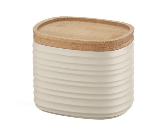 Банка для хранения с бамбуковой крышкой Tierra, 500 мл, бежевая, Guzzini