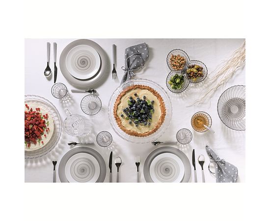 Блюдо для торта с крышкой Tiffany, 30 см, серое, Guzzini, изображение 4