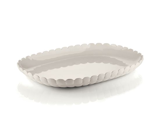 Поднос сервировочный Tiffany, 45х31 см, молочно-белый, Guzzini