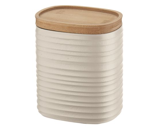 Банка для хранения с бамбуковой крышкой Tierra, 1 л, бежевая, Guzzini