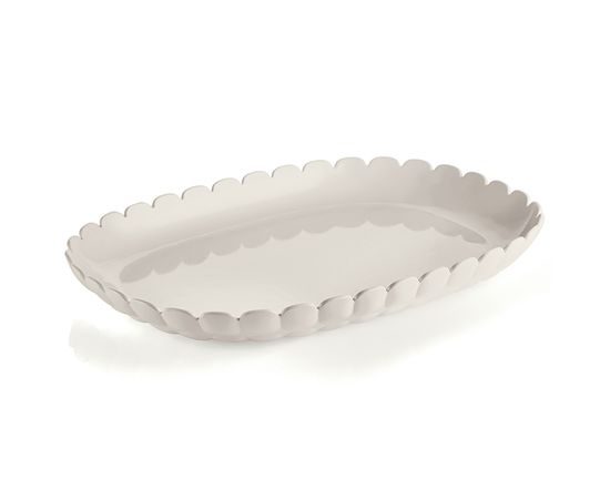 Поднос сервировочный Tiffany, 32х22,5 см, молочно-белый, Guzzini