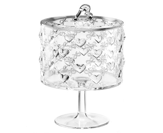 Конфетница на ножке Love, 15,7х22 см, акрил, Guzzini